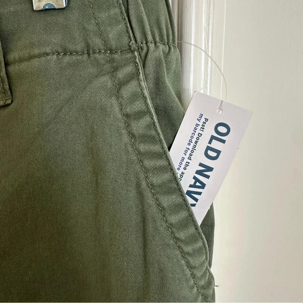 NWT Old Navy Womens Large Green Elastic Waist 7” Shorts Alpine‎ Tundra Stretch L - Picture 5 of 7